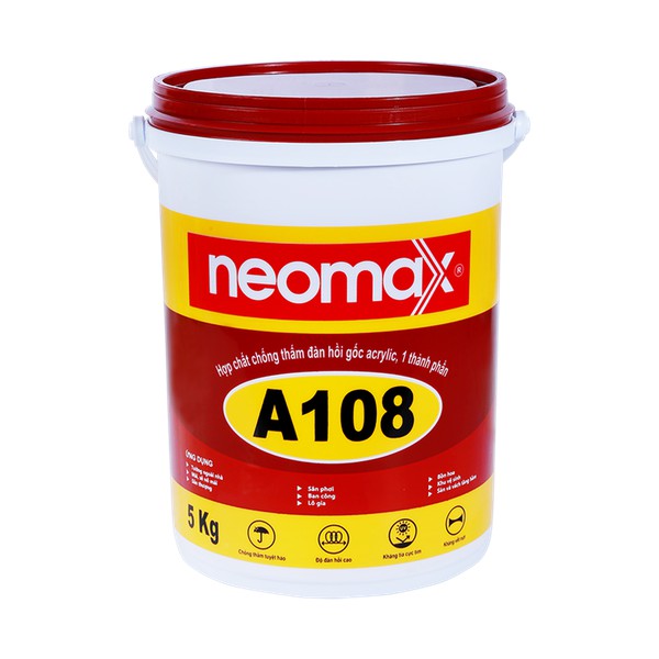 Giá sơn chống thấm Neomax A108 rất hợp lý, mang lại hiệu quả chống thấm tuyệt vời và phù hợp với đa dạng các loại bề mặt tường, mái nhà. Điều đặc biệt, sơn Neomax A108 giúp tiết kiệm thời gian và chi phí cho việc sử dụng.