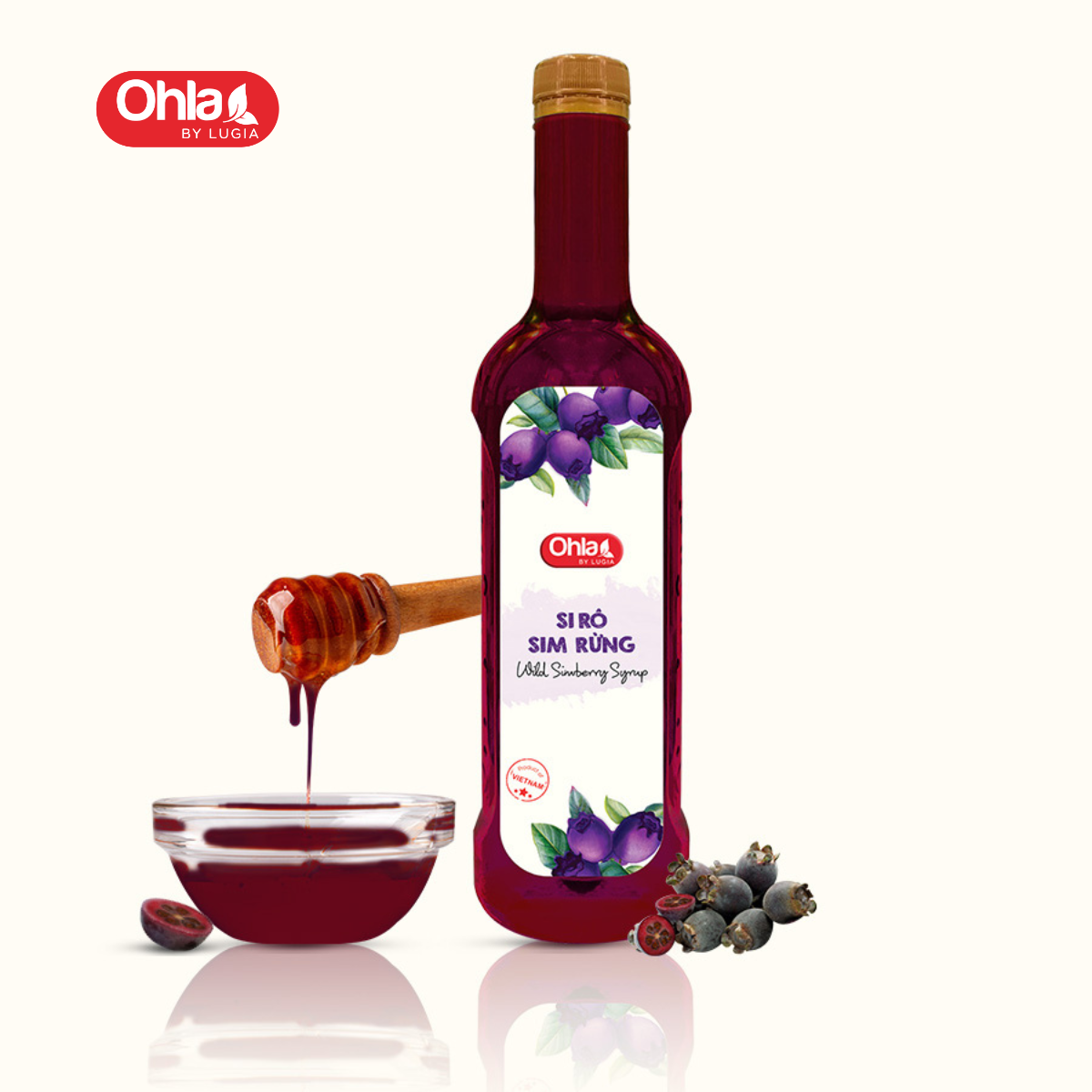 Siro Sim Rừng Ohla 780ml (chai nhựa)