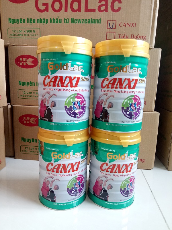 Sữa canxi dành cho người già lon 900g - Sữa cho người già Goldlac canxi sure
