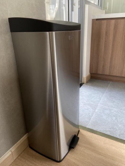 Thùng rác inox đạp vuông lớn fitis spl1-901