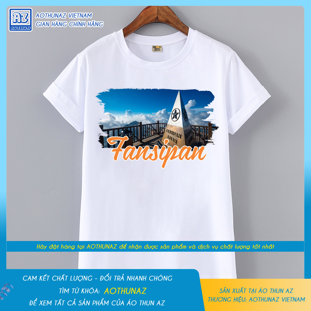 AOTHUNAZ - Áo thun nam nữ in hình du lịch Fansipan Sapa M2065