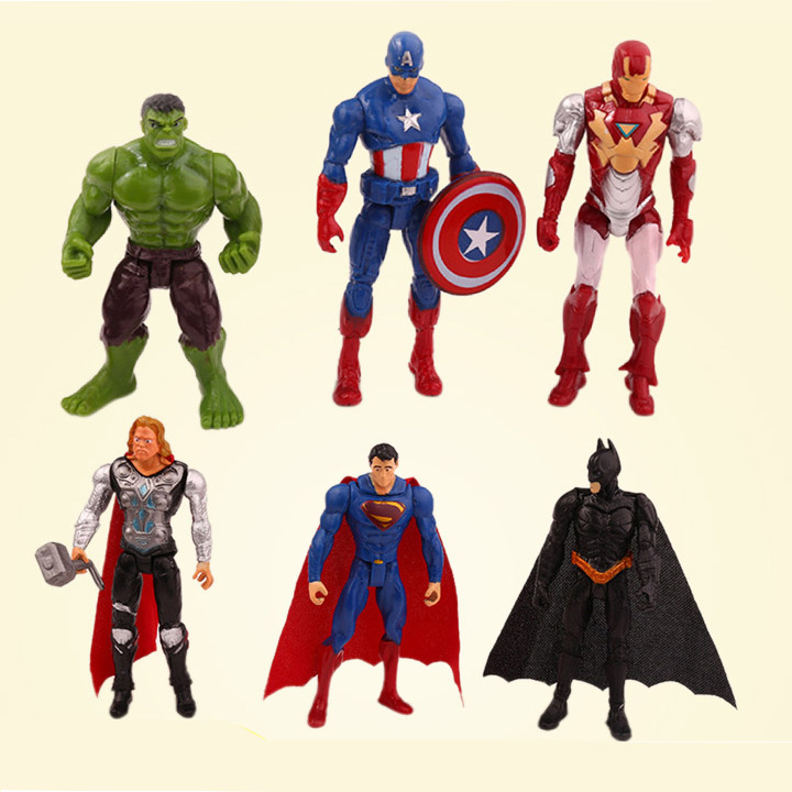 Mô Hình Đồ Chơi 06 Nhân Vật Siêu Anh Hùng Marvel Iron Man không phát sáng