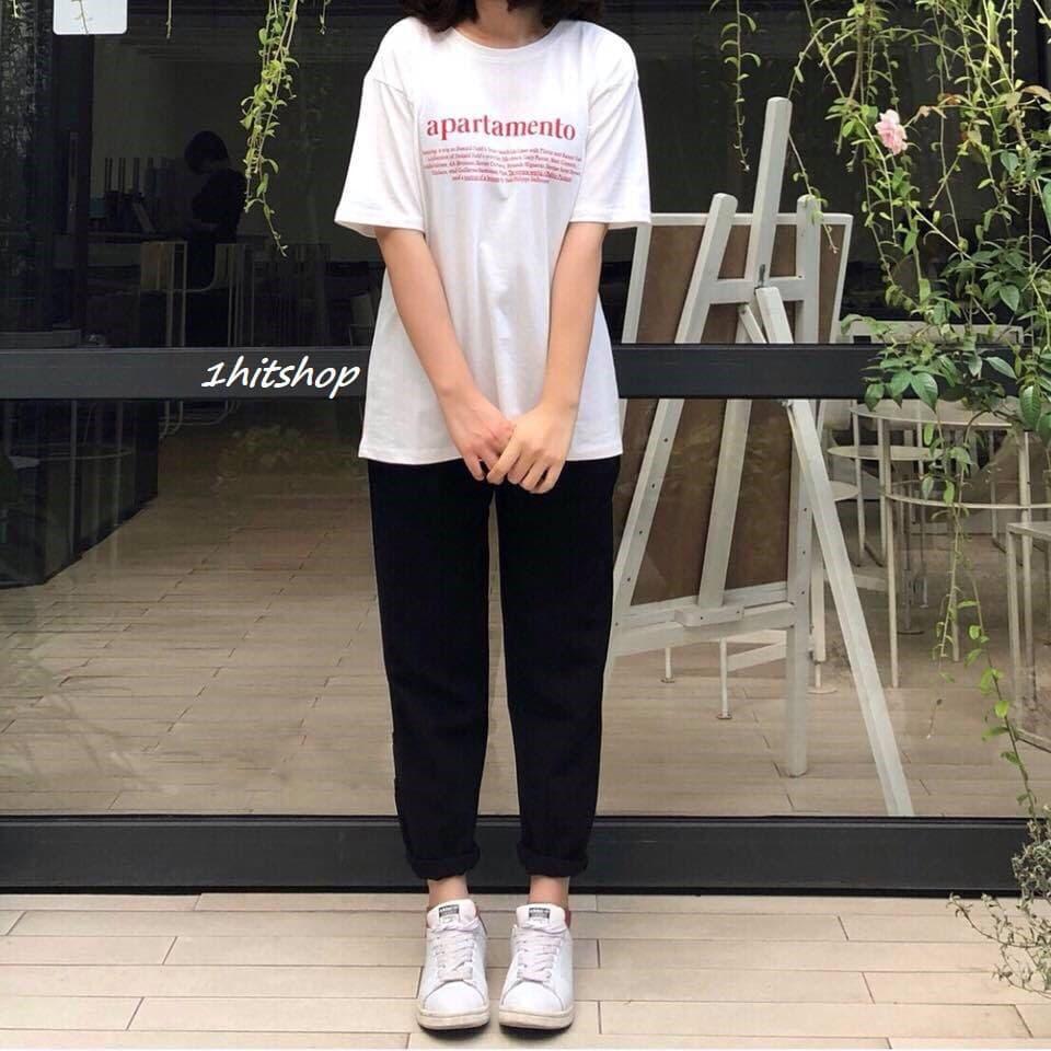 Quần baggy nữ kaki ống suông thun dây rút cá tính