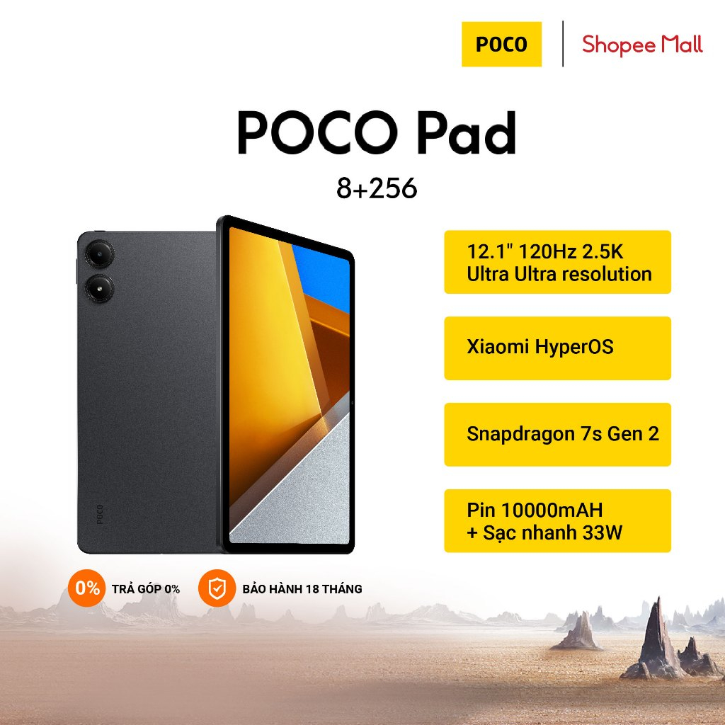 Máy tính bảng poco pad 8+256gb