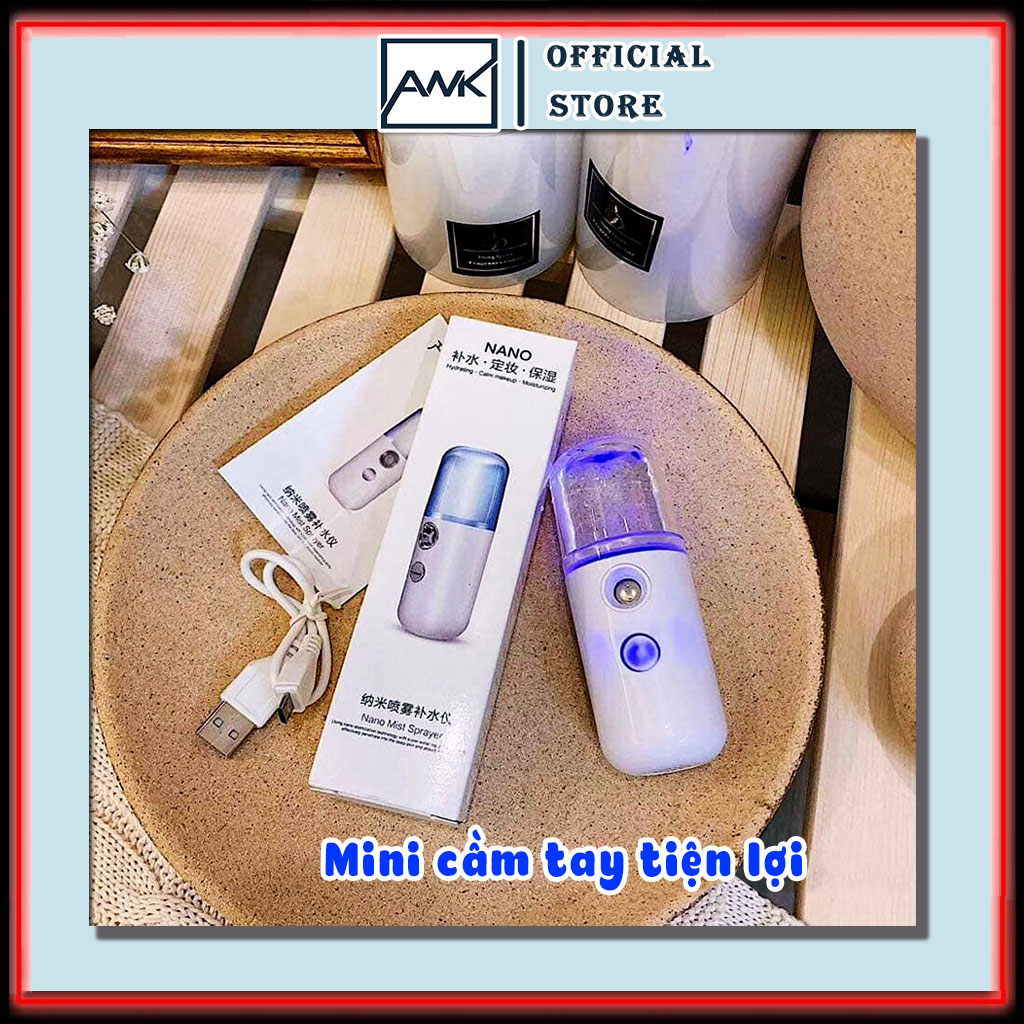 [HCM]Máy Phun Sương (HÀNG TỐT) Xông Hơi Mặt NaNo Mini Cầm Tay Hỗ Trợ Dưỡng Da Cấp Nước Tối Đa