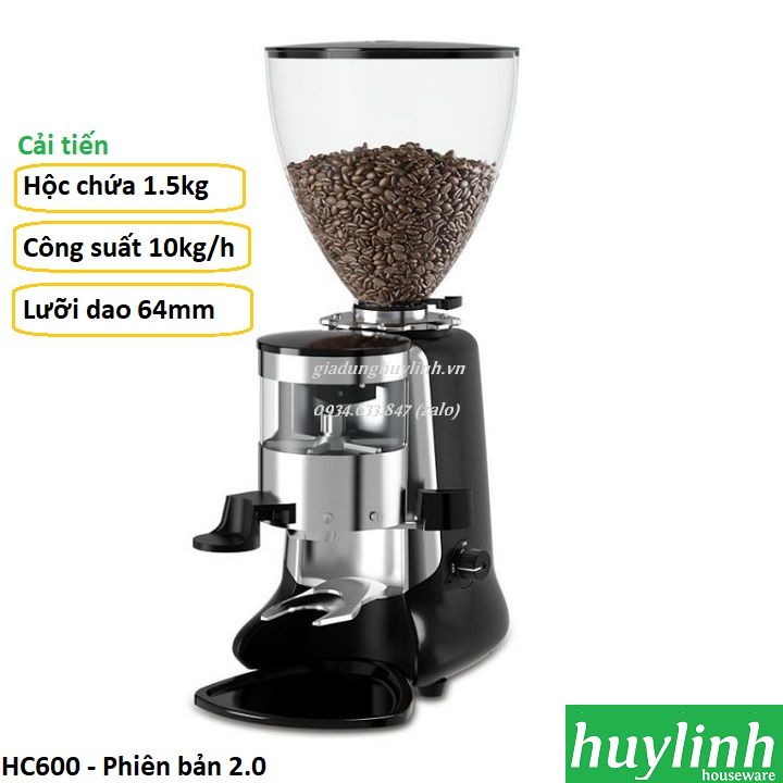 [HCM][Trả góp 0%]Máy xay cà phê chuyên nghiệp HeyCafe HC600 phiên bản 2.0