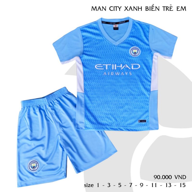 Bộ quần áo đá bóng trẻ em man city và các clb hot 2021-2022 , thun thái cao cấp ( cam kết y