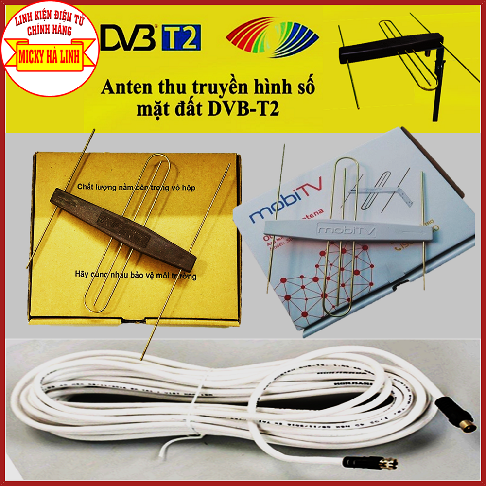 [HCM]DÂY CÁP 10M + ANTEN DVB T2 AVG NGOÀI TRỜI (MÀU: NÂU HOẶC TRẮNG) CHÍNH HÃNG TRUYỀN HÌNH AN VIÊN