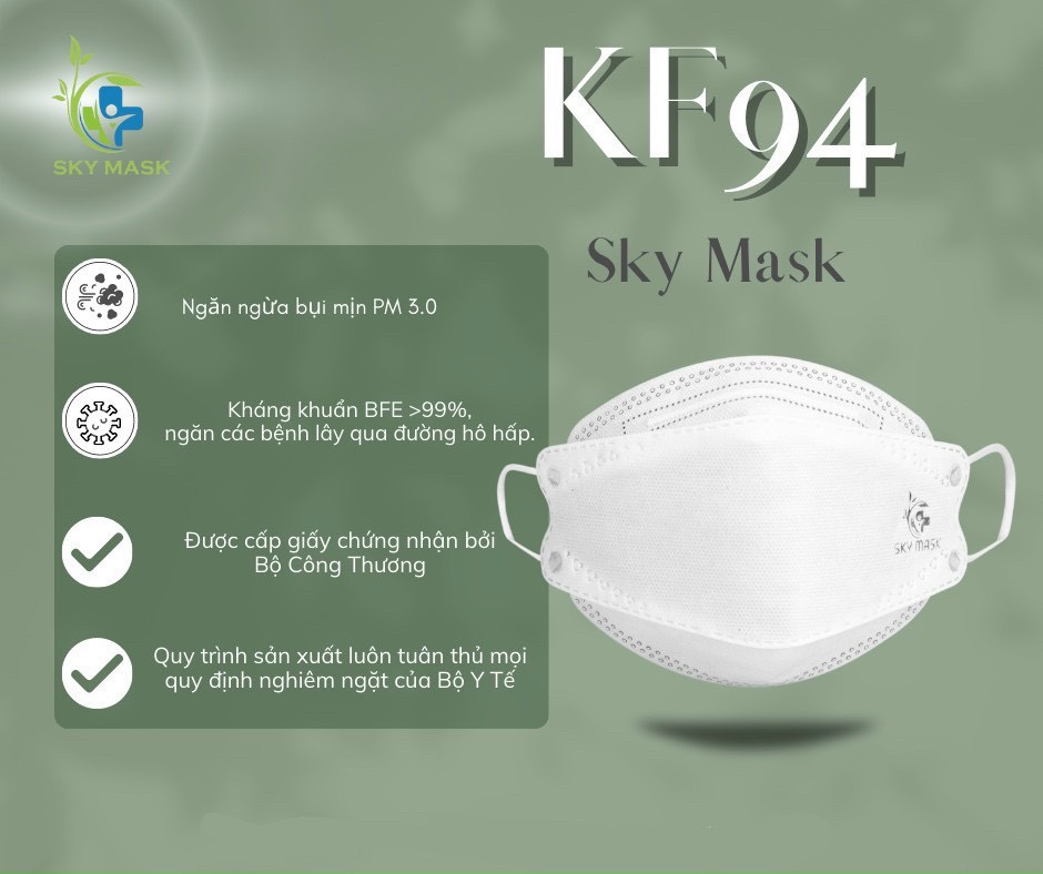 [Hàng Loại 1] 1 thùng khẩu trang kf94 sky mask 300 cái chất lượng cao