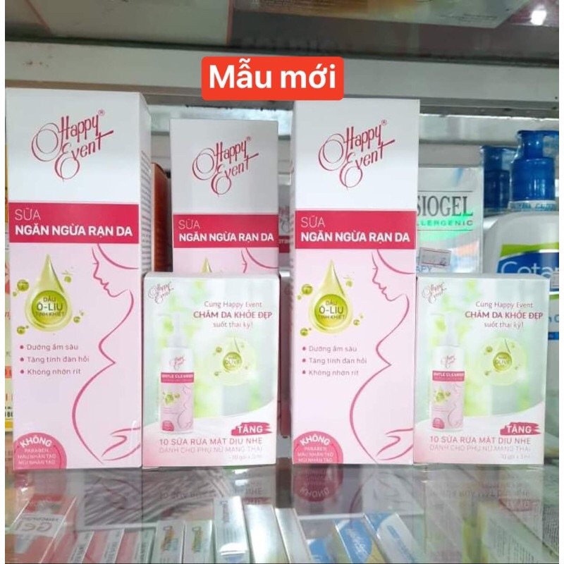 Sữa Chống Rạn Da HAPPY EVENT 100 ml tặng 10 gói nhỏ 3ml