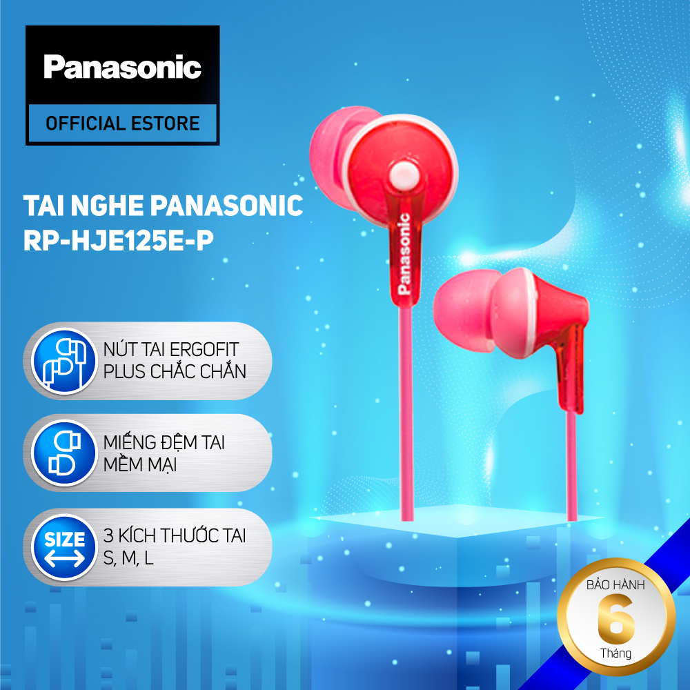 [Tặng bộ quà 2 món] Tai Nghe Panasonic Ergofit RP-HJE125E - Bảo Hành 6 tháng - Hàng Chính Hãng