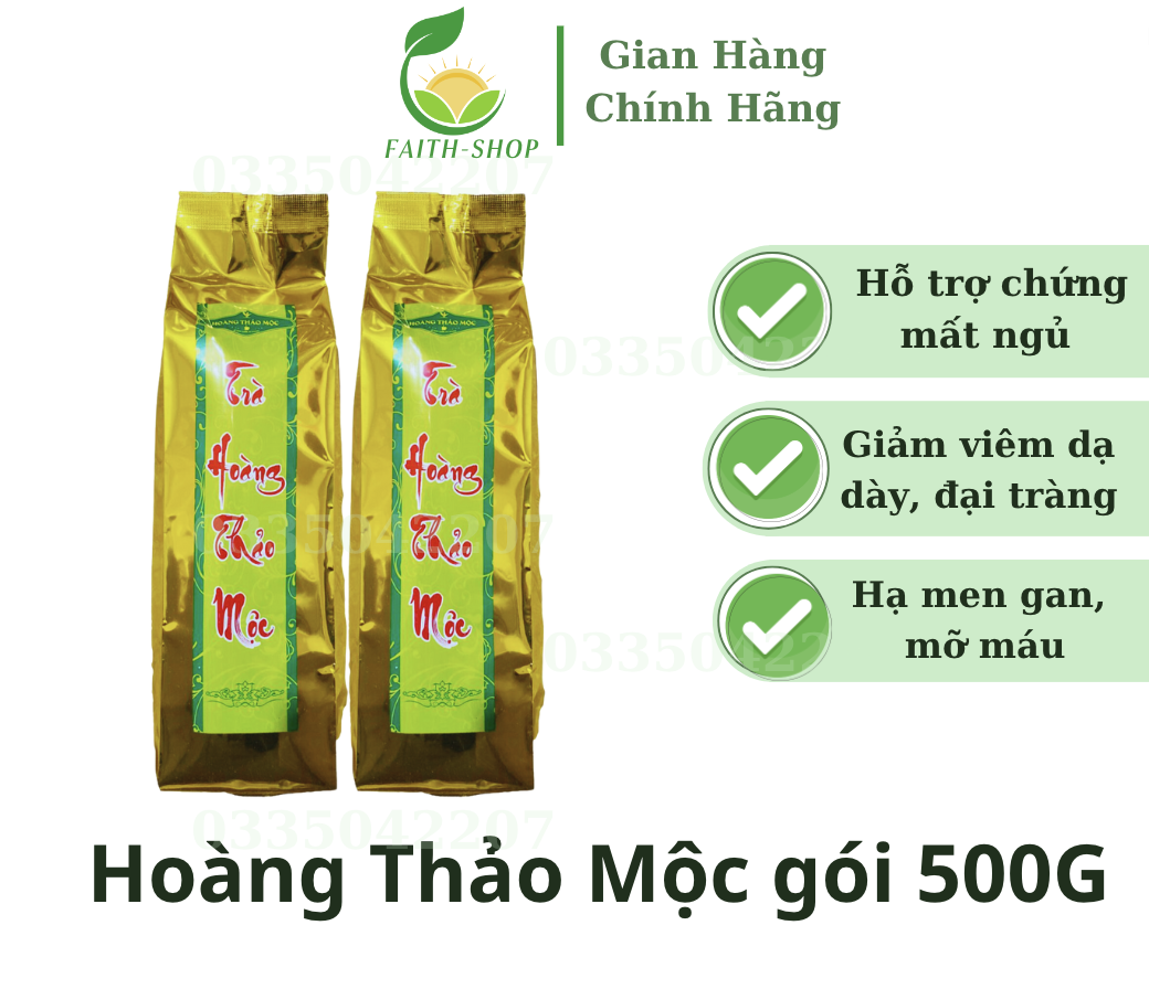 Trà Hoàng Thảo Mộc 500g - Hỗ Trợ Thanh Nhiệt, Giải Độc Mát Gan