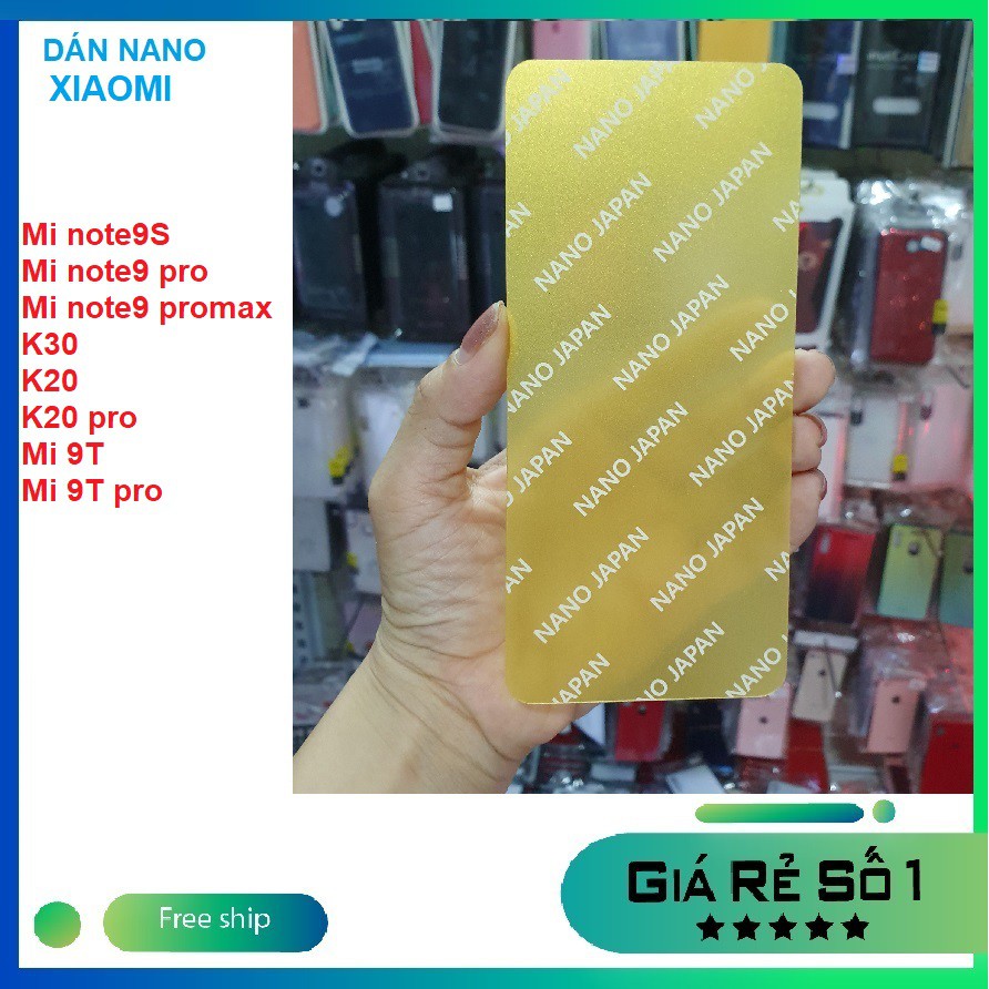 Dán cường lực dẻo nano siêu bền cho xiaomi redmi note 9s/ redmi note 9 pro/ redmi note 9 pro max/ redmi note 9/ k30/ k20/ k20 pro/ mi 9t/ mi 9t pro full màn 98%