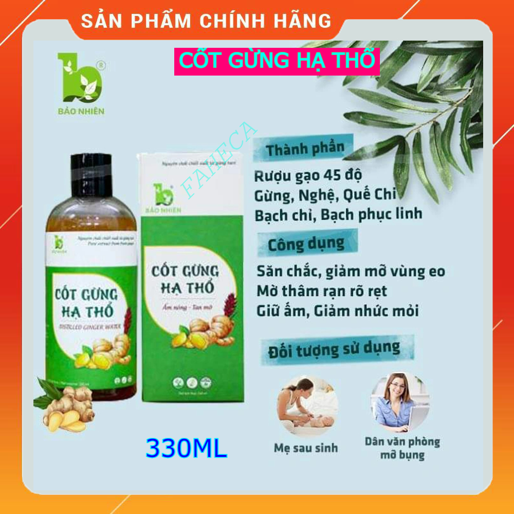 Cốt gừng hạ thổ BẢO NHIÊN cho mẹ sau sinh - Ấm bụng, giảm mỡ bụng, trắng da - 100% thảo dược nhiên nhiên - Chính hãng
