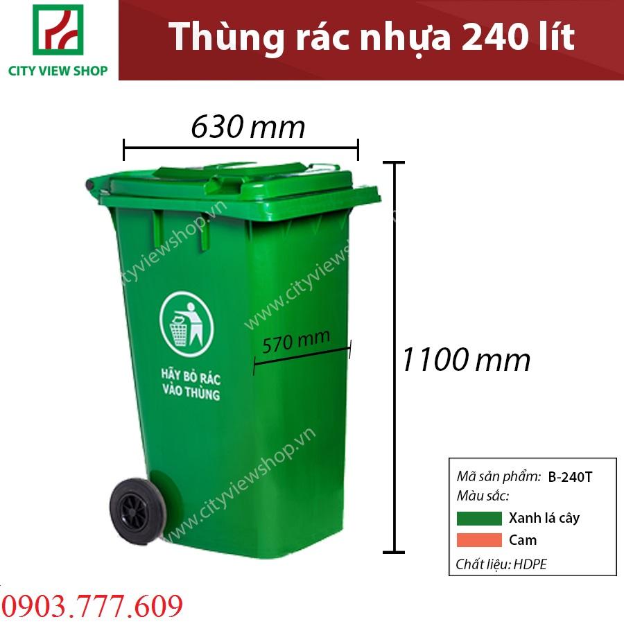 Thùng rác nhựa 240 lít