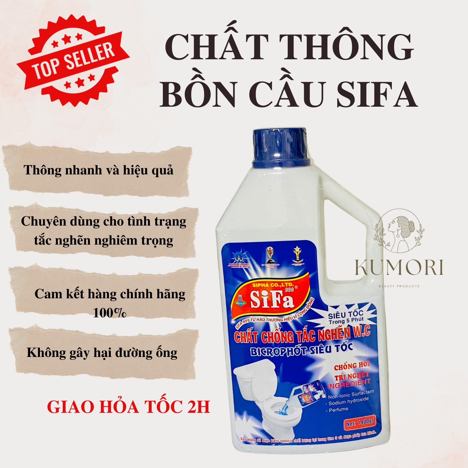 CHAI THÔNG BỒN CẦU NHANH SIFA dung dịch thông tắc cầu cống nghẹt nặng nước xử lý toilet tắc nghẽn giúp thông đường ống thoát nước nhà vệ sinh KUMORI