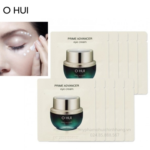 Xả hàng giá sỉ Combo 10 Gói kem mắt OHUI Prime Advancer Eye Cream sample chống lão hoá, cải thiện nếp nhăn