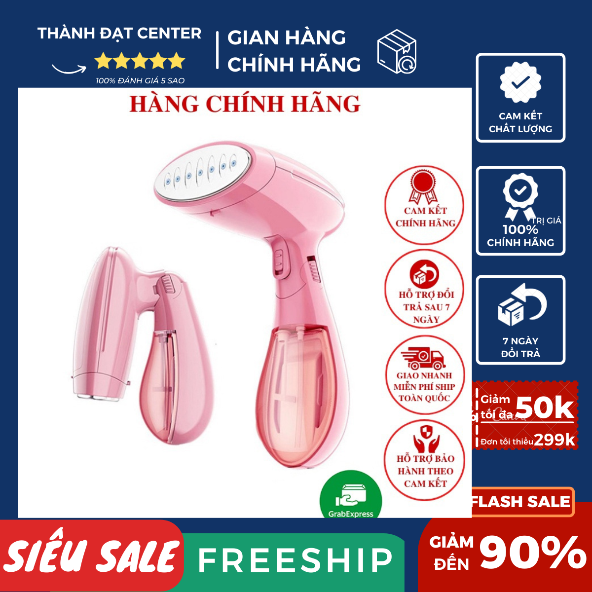 Bàn là hơi nước cầm tay gấp gọn sokany sk-3060 cao cấp bảo hành 1 năm