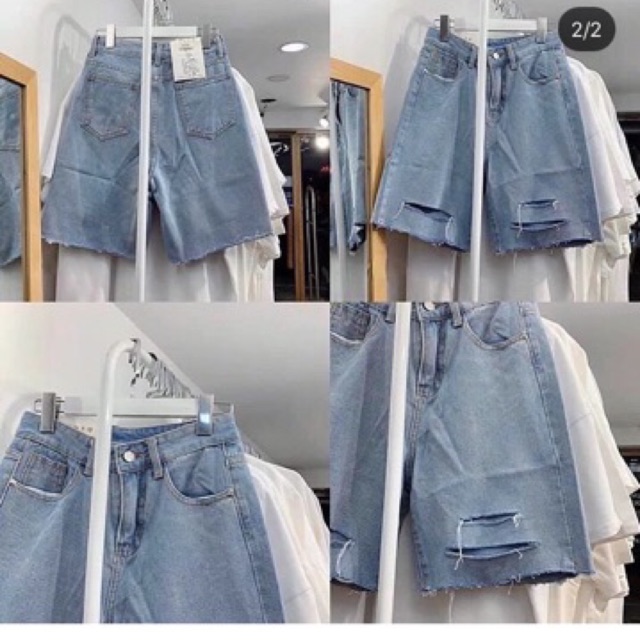 Short jeans ngố rách 3 line, chất iệu tốt, bền màu, mang lại cảm giác thoải mái cho người mặc, cam kết sản phẩm như hinh