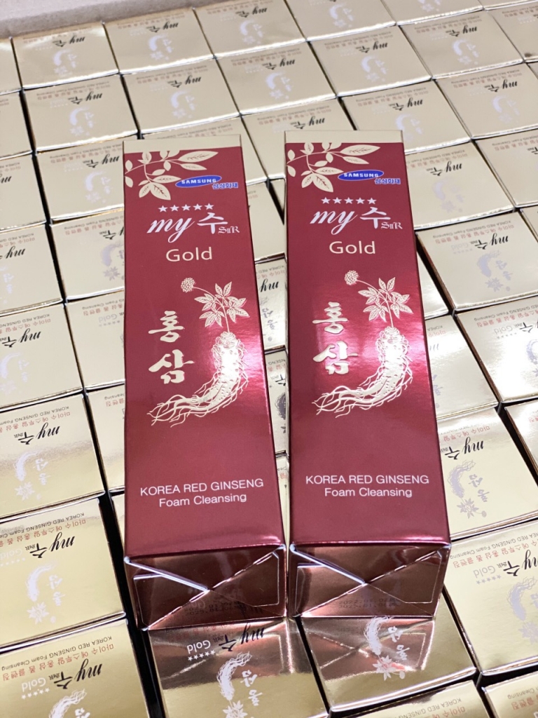 Sữa rửa mặt hồng sâm my gold Hàn Quốc nắp đỏ 130ml