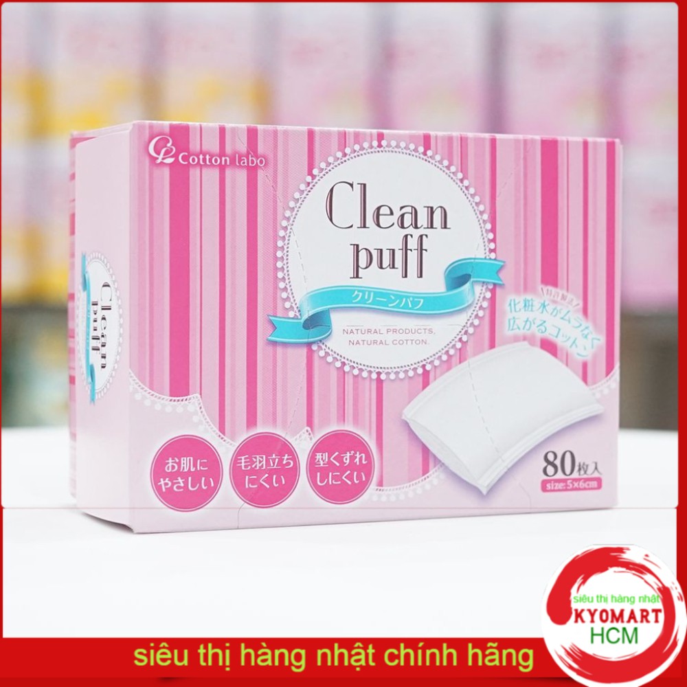 Bông tẩy trang Clean Puff Nhật Bản