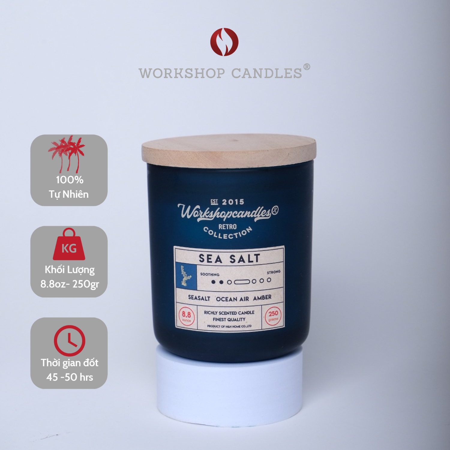 Workshop Candles - Nến thơm Sea salt 8.8oz