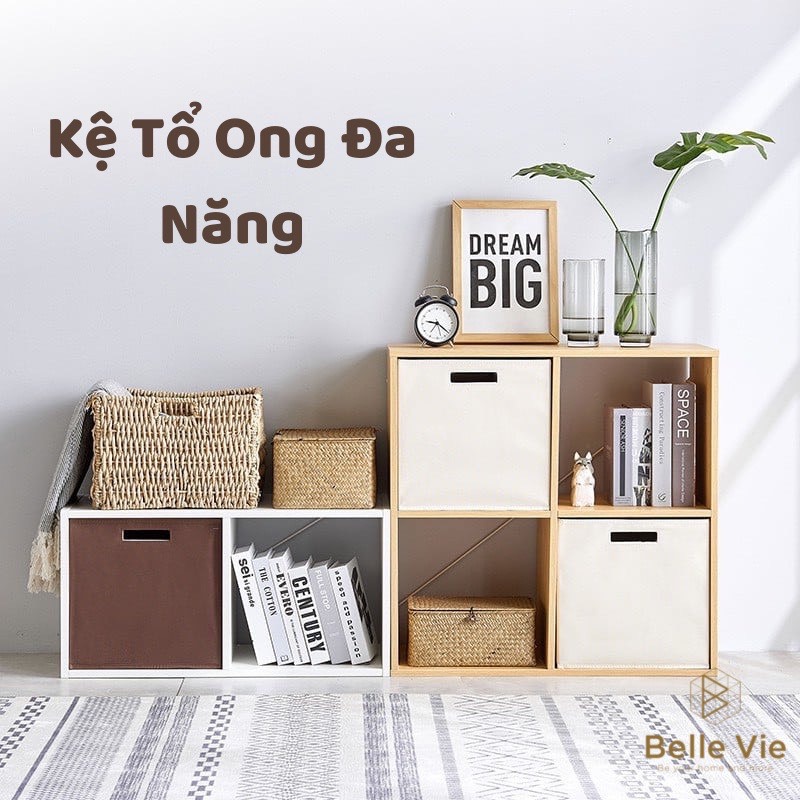 🔥 rẻ vô địch 🔥 kệ sách tổ ong đa năng màu gỗ 2 ngăn