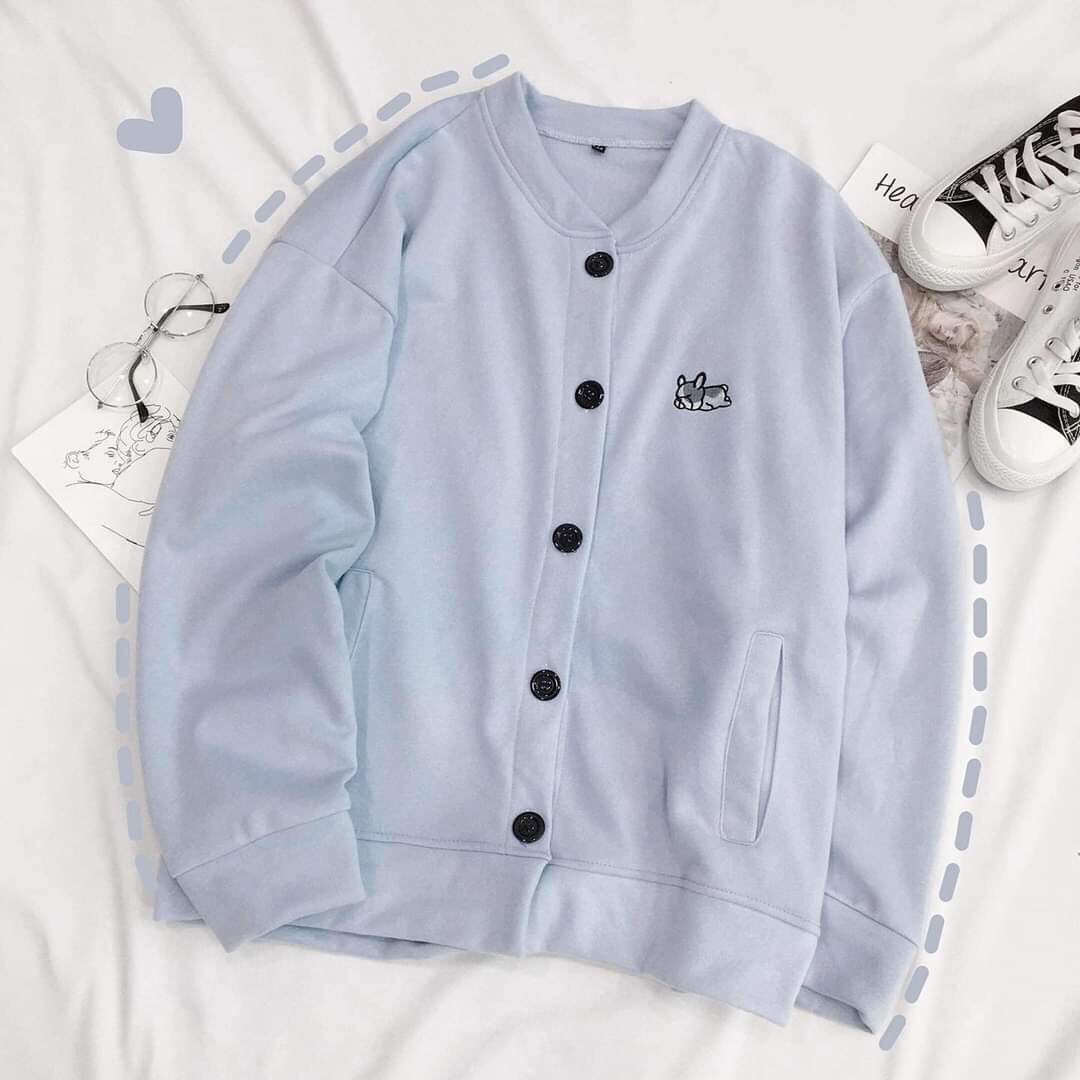 [FREESHIP TOÀN QUỐC] Áo Khoác Cardigan, Sweater, Jacket Nữ Nam Chất Nỉ Ngoại cao cấp 3 Màu Xanh, hồng,đen Unisex Form Rộng thời trang siêu rẻ 1588073045