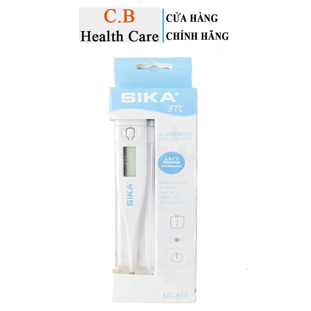 Nhiệt kế điện tử kẹp nách Sika Xanh - Nhiệt kế cho bé