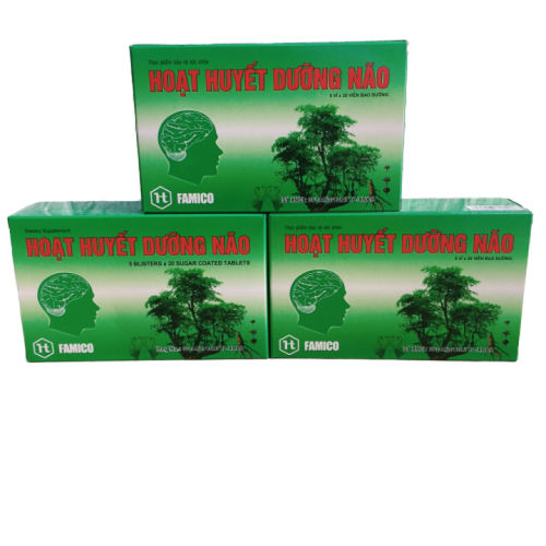 COMBO 3 hộp HOẠT HUYẾT DƯỠNG NÃO FAMICO- HỘP 100 VIÊN