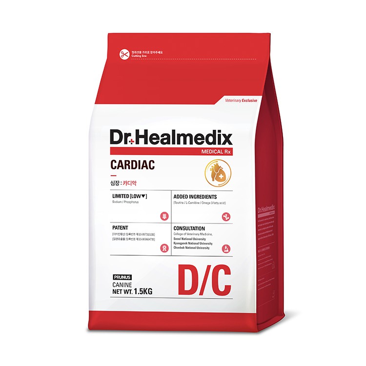Thức ăn hạt hỗ trợ điều trị bệnh tim cho chó dr.healmedix cardiac 1,5kg