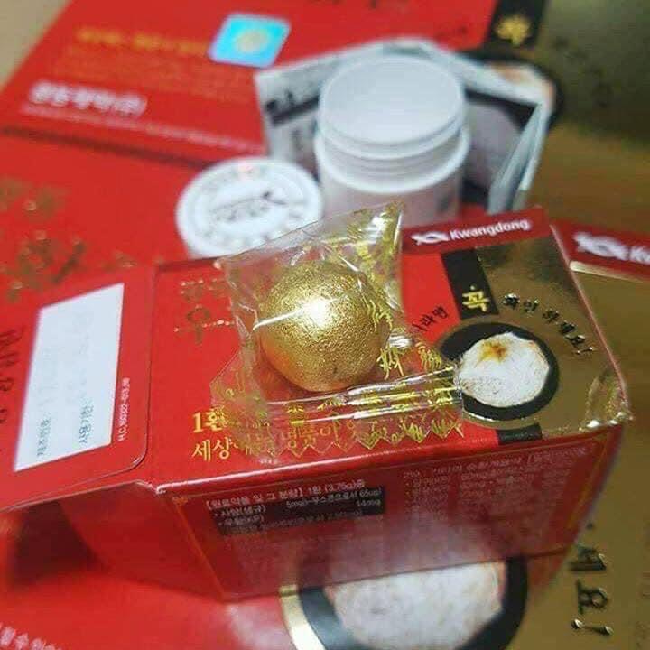 Dùng thử - 1 viên An Cung Ngưu Hoàng Hoàn Kwangdong nội địa Hàn phòng chống đột quỵ tai biến