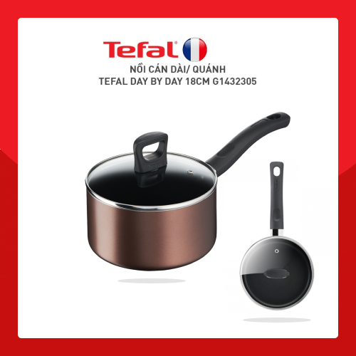 Nồi cán dài / quánh tefal day by day g1432305 - 18cm