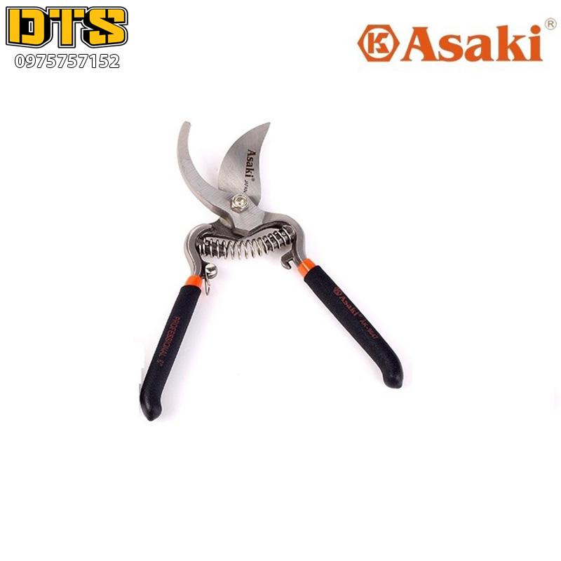Kéo cắt cành lưỡi cong tay dạ asaki ak-8647 8inch/200mm