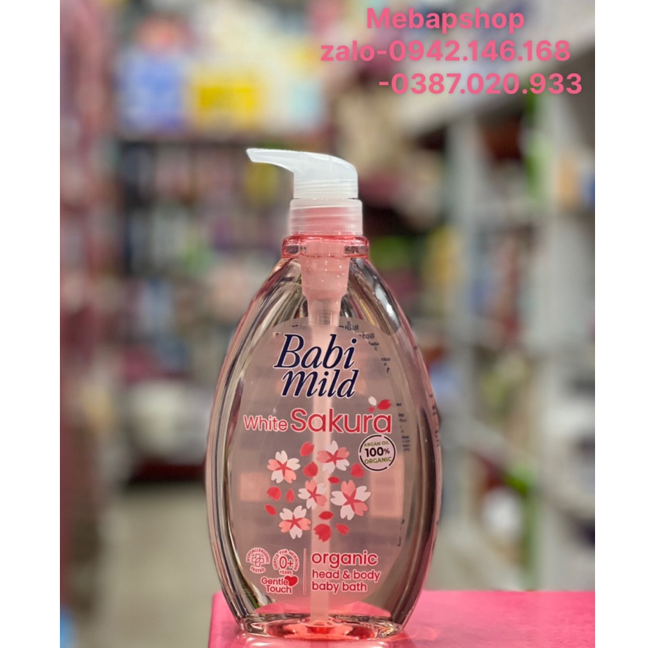 Sưã tắm gội toàn thân babi mild 800ml