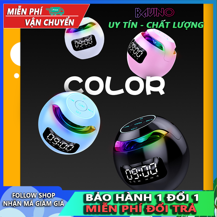 Loa bluetooth earise G90, loa cầu không dây, bluetooth 5.0, âm thanh hifi, có mành hình led hiển thị, loa bluetooth kiêm đồng hồ báo thức, hỗ trợ thẻ nhớ mở rộng