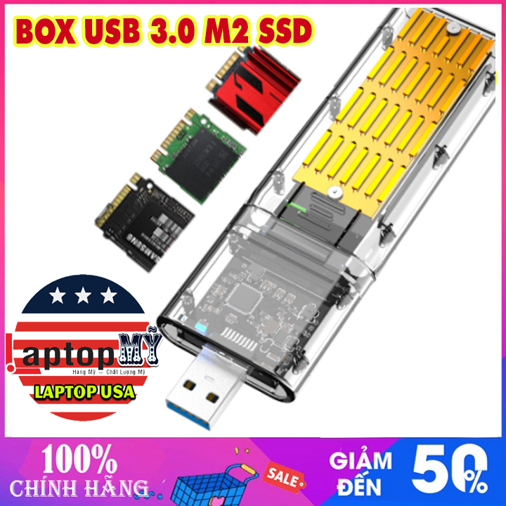 Hộp đựng ổ cứng usb 3.0 to ssd m.2 sata ngff ssd - box usb 3.0 m2 ssd ngff
