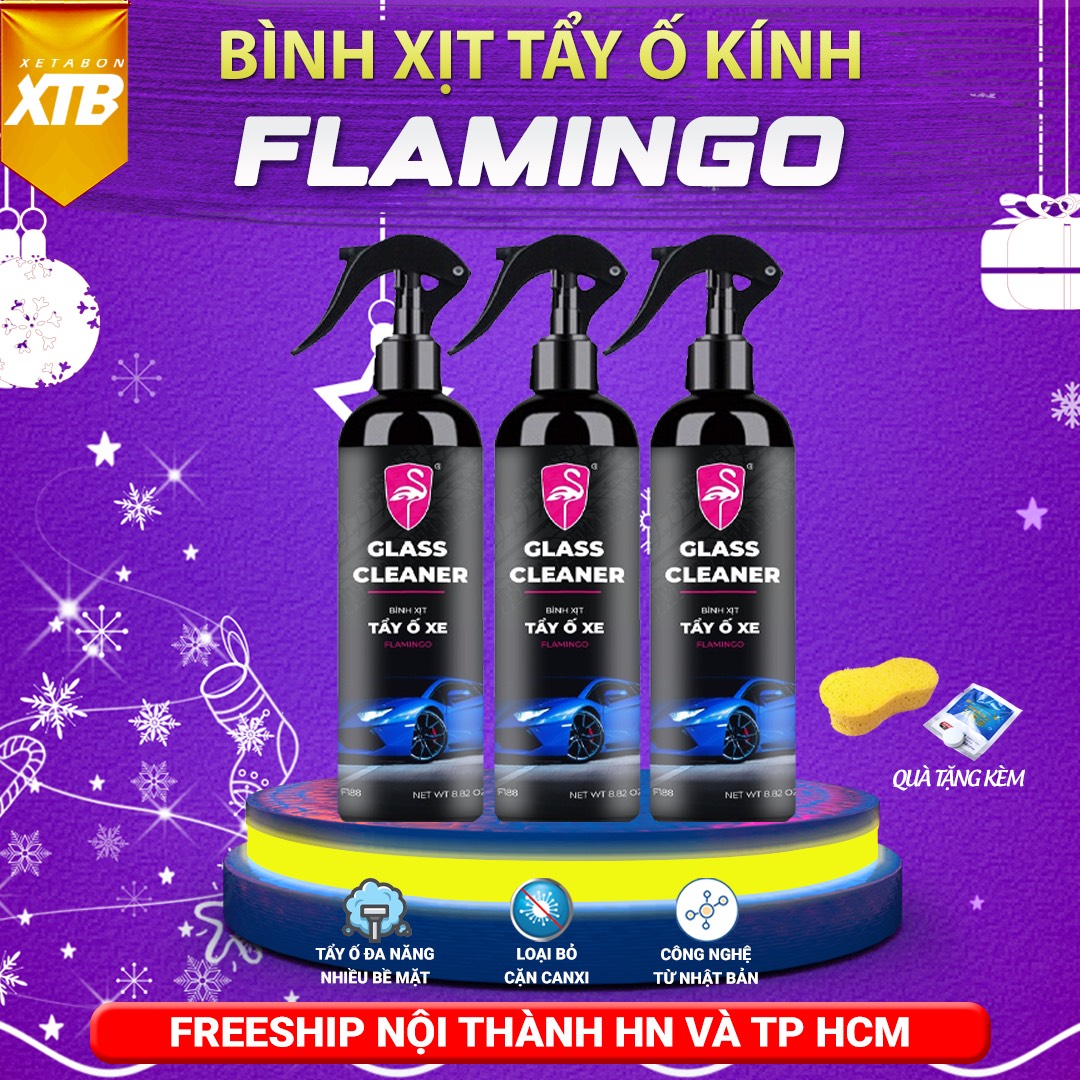 Bình xịt tẩy ố kính ô tô Flamingo F188 dung tích 230ml làm sạch kính, cặn canxi, chống đốm đọng nước