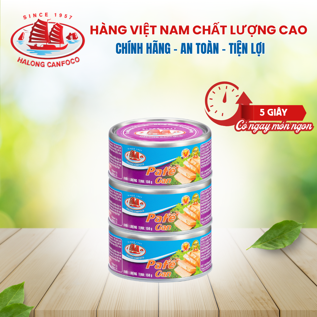 Combo 3 Hộp pate gan 150g - Đồ hộp Hạ Long