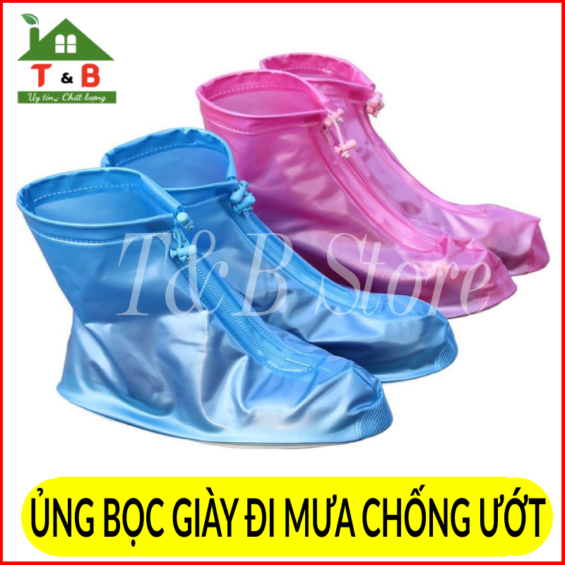 Ủng bọc giày , ủng đi mưa đi mưa có đế chống trơn trượt , chống nước hiệu quả cho cả nam và nữ