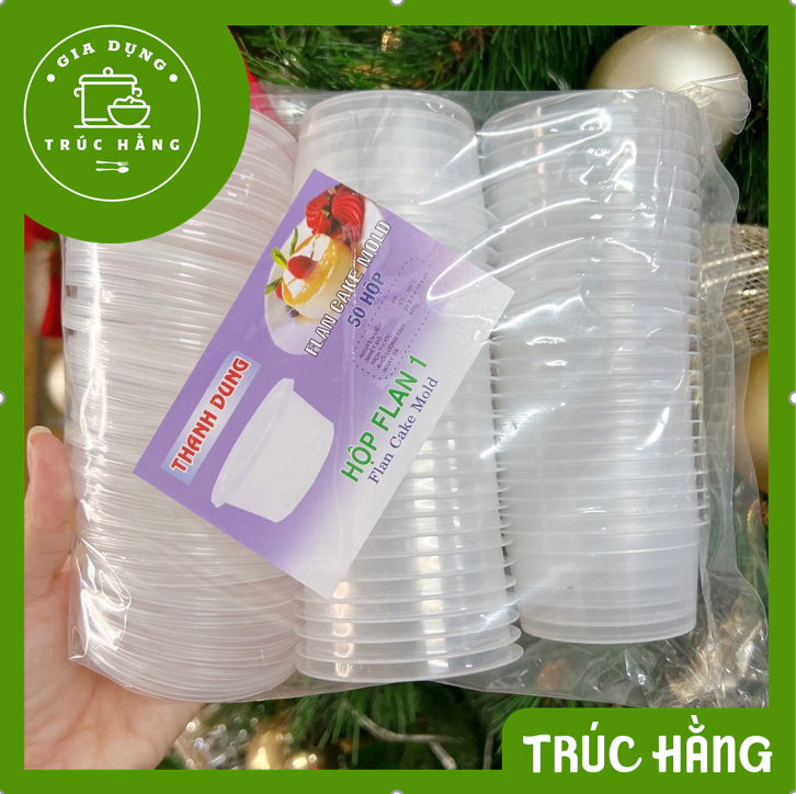 Hũ bánh flan, rau câu có nắp thanh dung số 1 75ml chịu nhiệt