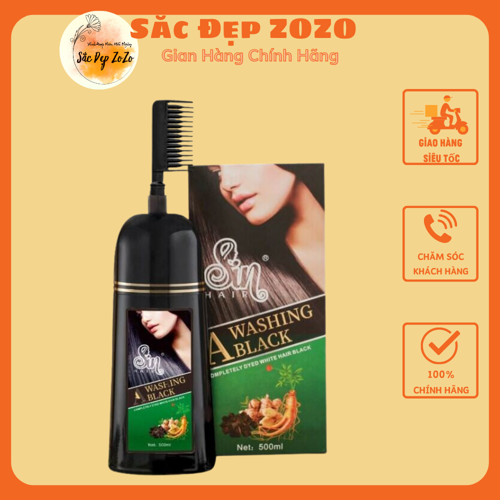 [HCM](CHAI ĐEN) Dầu Gội Thảo Dược Chăm Sóc Tóc Hư Tổn Chống Rụng Tóc SIN HAIR