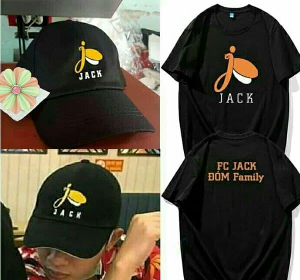 Combo áo thun JACK tay lỡ và nón kết JACK nhóm JACK K-ICM in theo yêu cầu