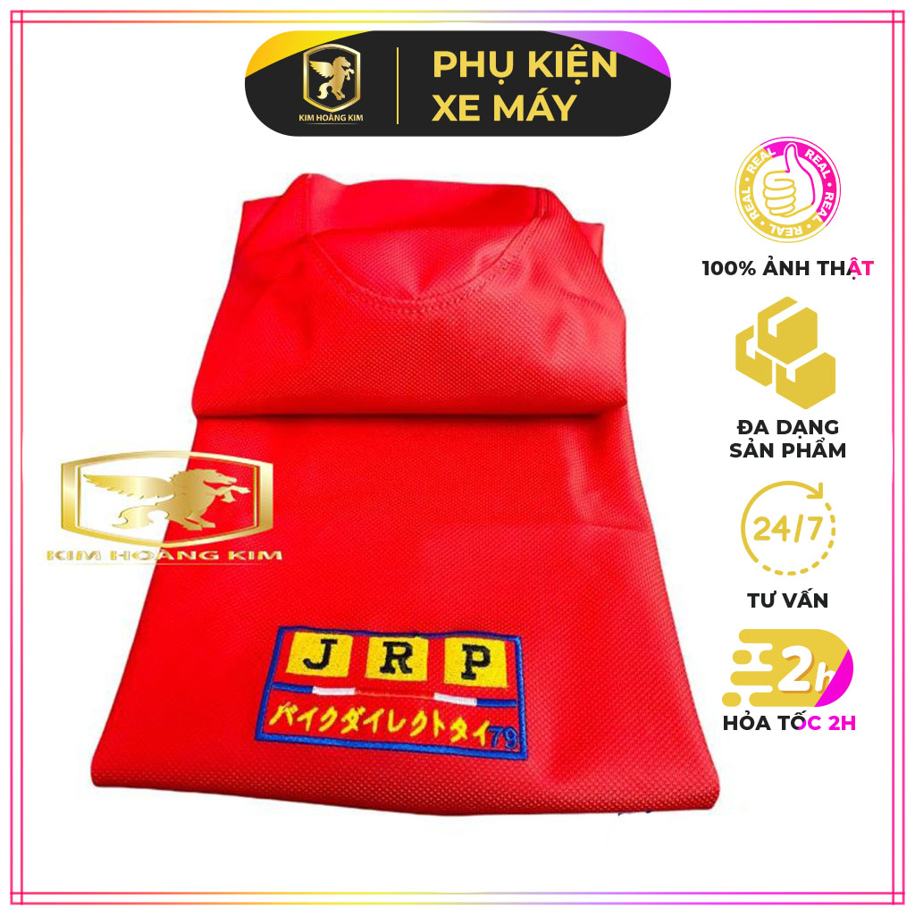 Da yên THÁI Đỏ chữ JRP nhật gắn nhiều loại xe máy Hàng chất vân 3D rất đẹp