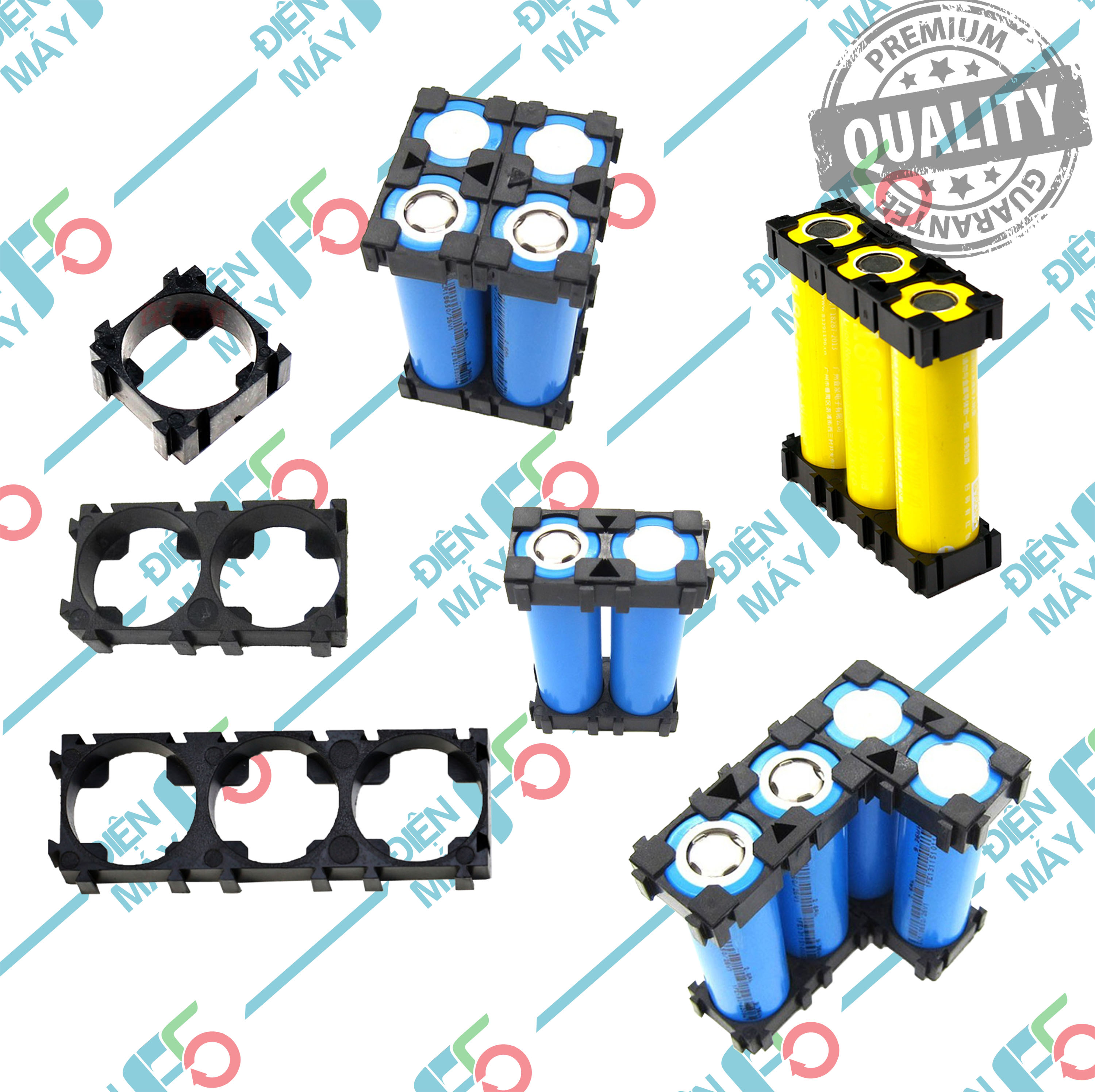 Dmf5 đế nhựa cố định 1, 2, 3 cell 18650