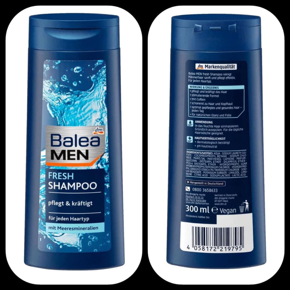 Dầu Gội Balea Men Fresh Shampoo hàng nội địa Đức !