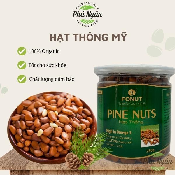 Hạt thông, hạt thông mỹ vị tự nhiên, rất ngon, hộp 250gr/500gr