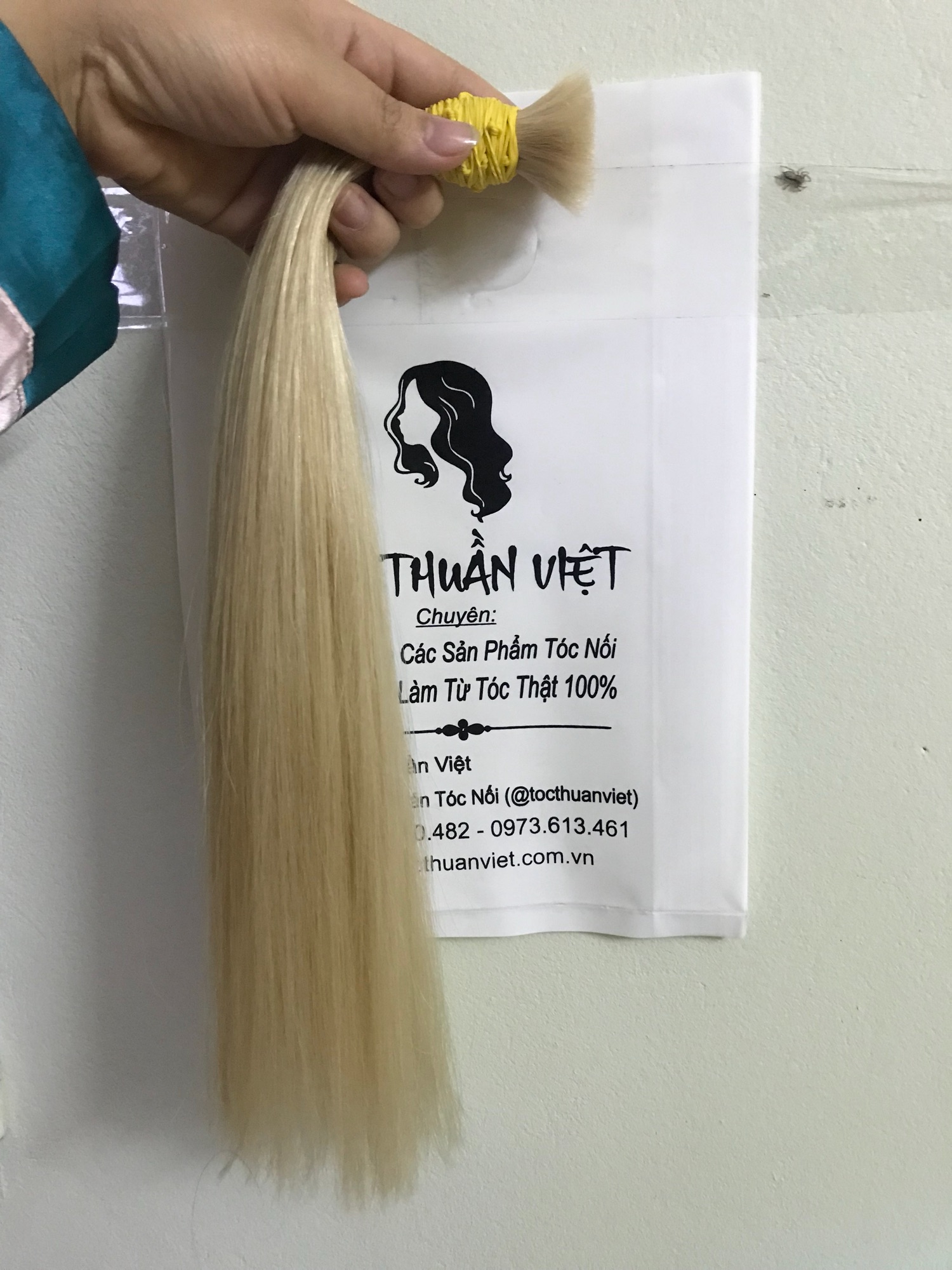 tóc tẩy trắng 40cm