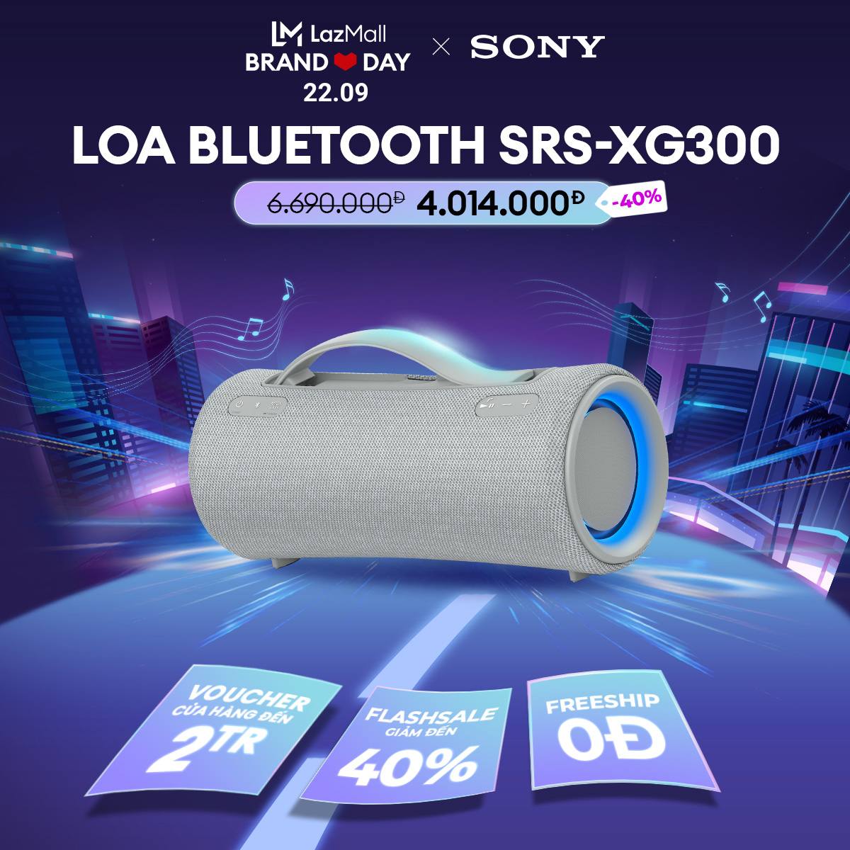 Loa Bluetooth có quai cầm tay Sony SRSXG300