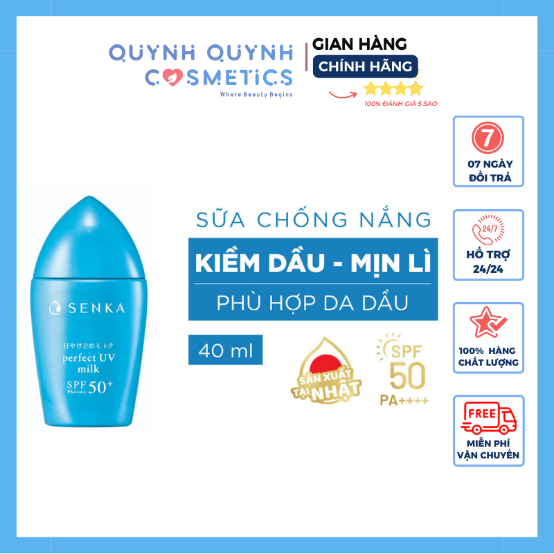 Kem chống nắng dạng sữa Senka Perfect UV Milk 40ml